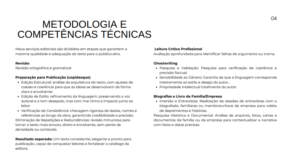 Fernando Castilho - Metodologia e competências técnicas
